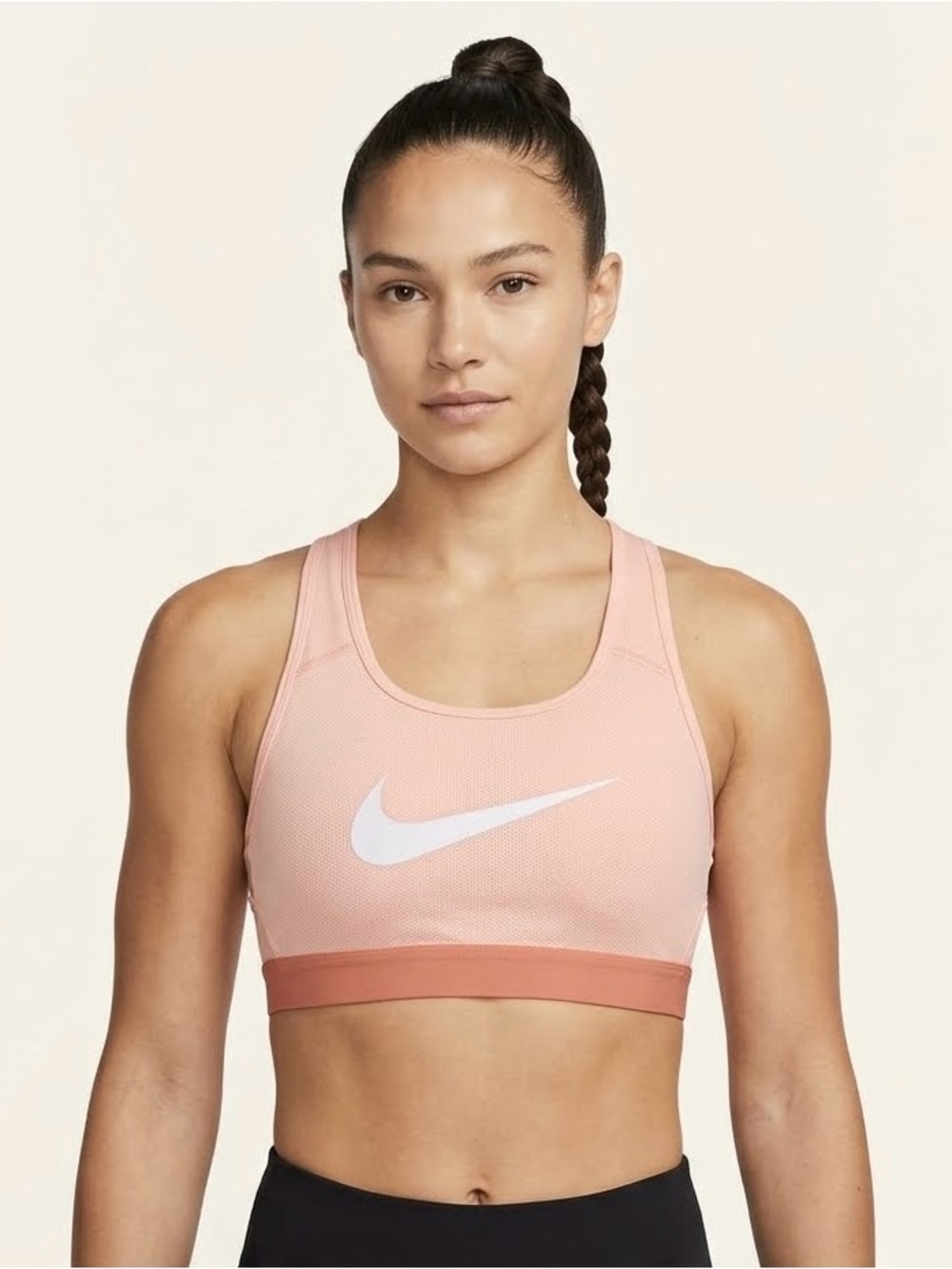 Nike Sports Bra in Peach/Pink Size Large